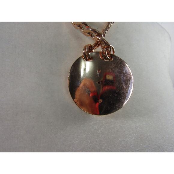 Fresh Gold Tone Starfish Rhinestone Pendant Chain Necklace 22" Oval Boho Ocean - Picture 3 of 6